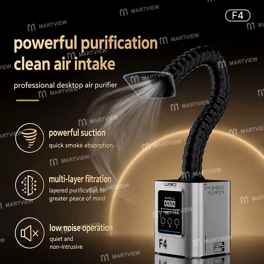 Luowei LW-F4 Black Hole Taşınabilir Yüksek Performanslı Duman Temizleyici, Gerçek Zamanlı PM2.5 Ekranı ile - Görsel 3
